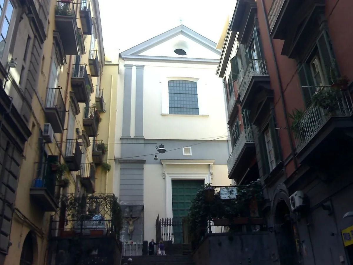 The facade of the church of San Giovanni Maggiore in Naples old town
